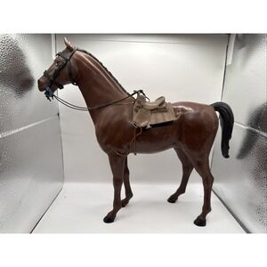 Vintage 1967 Marx Johnny West 13"Horse Thunderbolt Brown Black Mane & Tail
